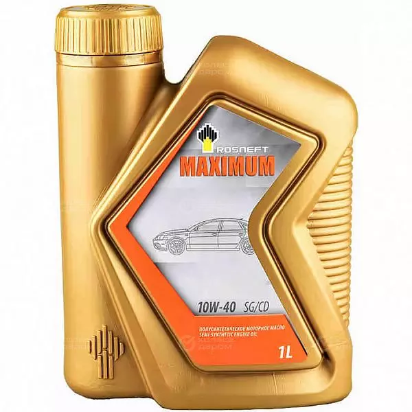 Моторное масло 10w40 Rosneft Maximum, 1 л, полусинтетика