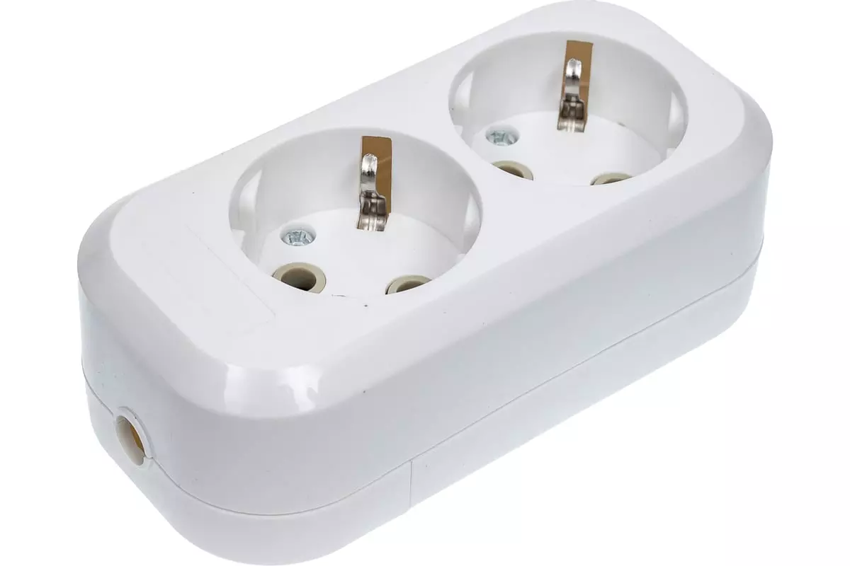 Колодка для удлинителя 2 розетки с заземлением 16А TANGO 1013791