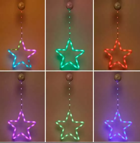 Светодиодная фигура Звезда 28х28 см мультицвет 183-0418