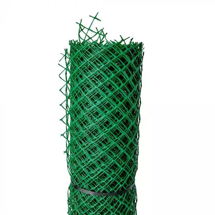 Садовая решетка в рулоне, 1*10 м, ячейка 50*50мм зеленая