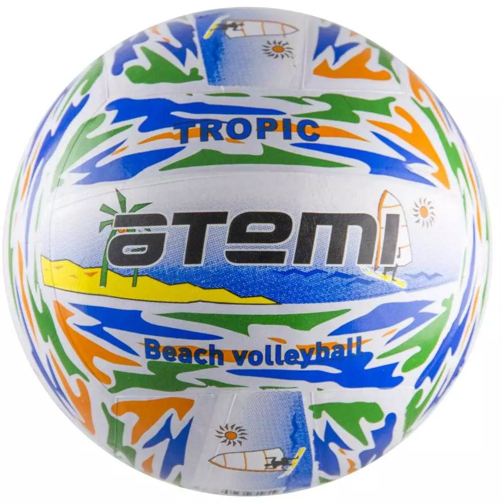 Мяч в/б ATEMI TROPIC, резина, цветной