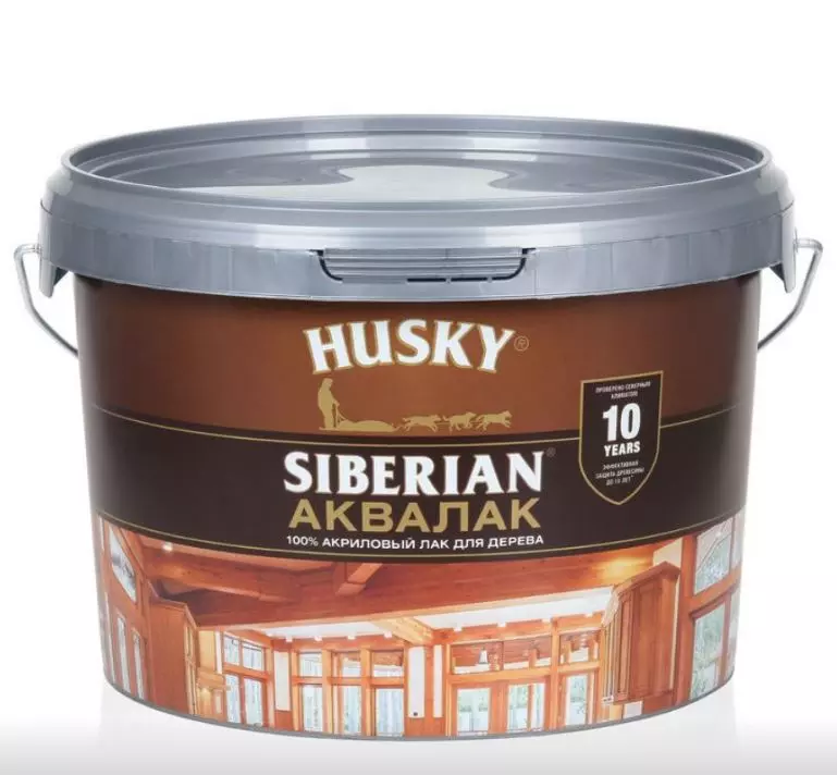 Лак акриловый для дерева Husky Siberian «Аквалак» 2,5 л 26239