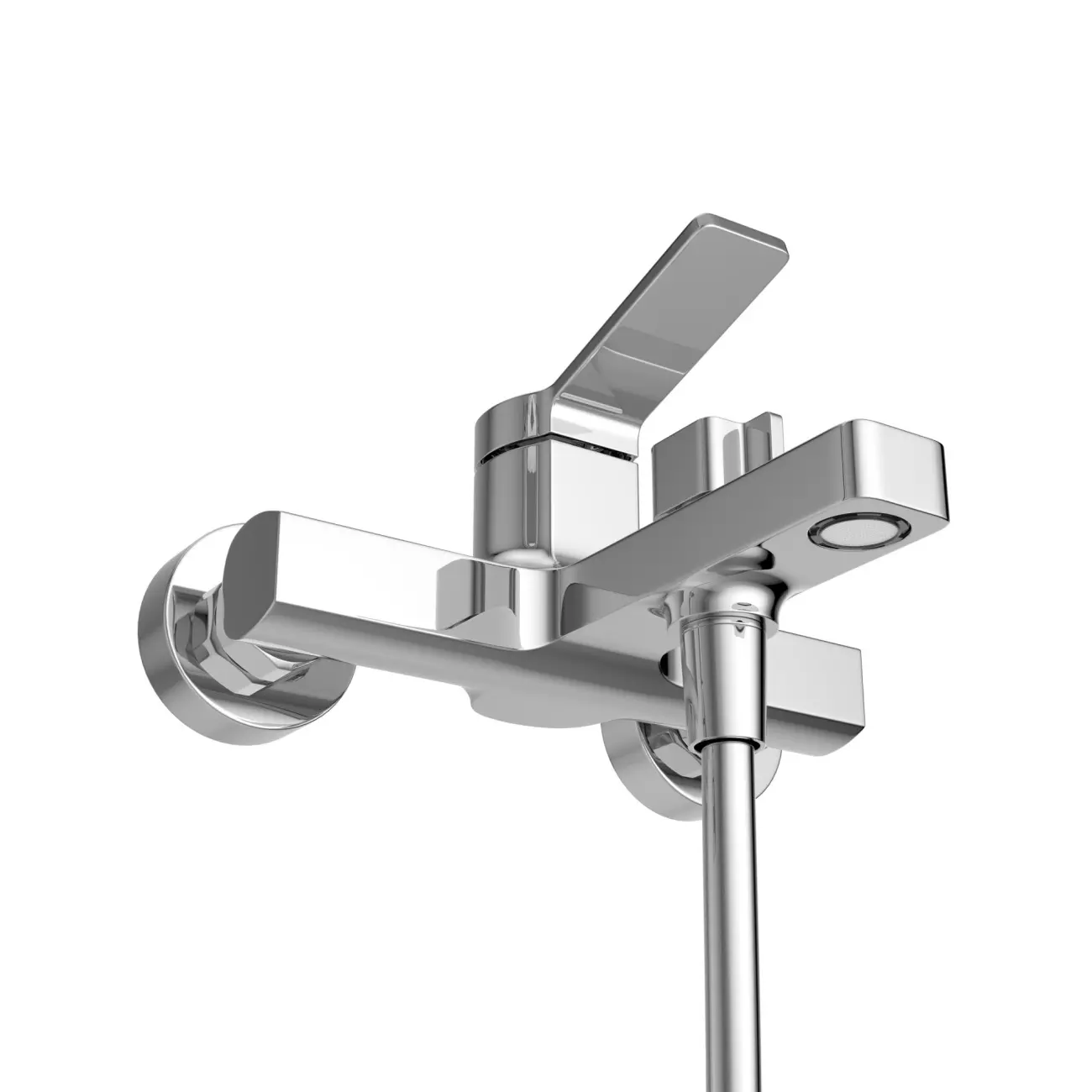 Смеситель для ванны и душа, хром BelBagno ALBANO-VASM-CRM с ручным душем, шлангом и держателем