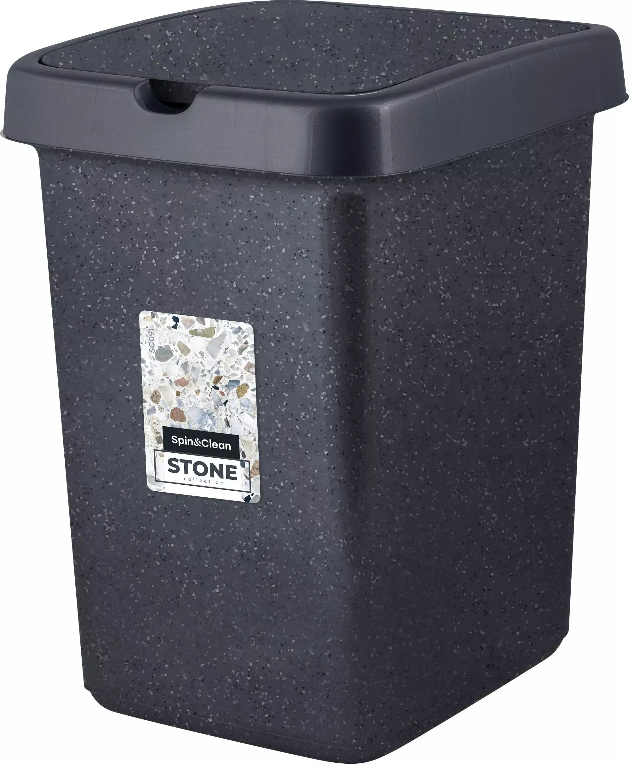 Контейнер для мусора 25 л Темный камень Stone SC460511026