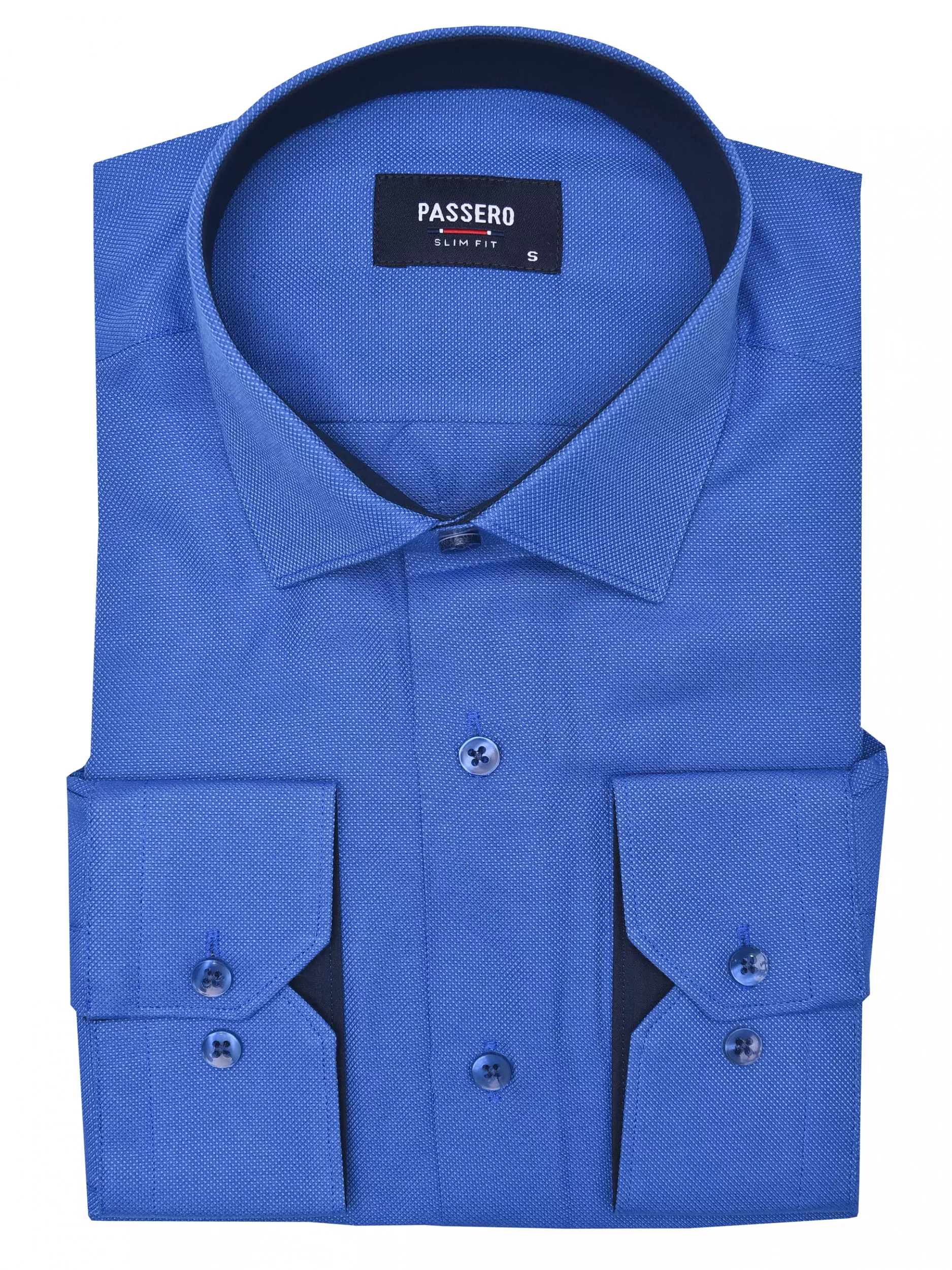 Рубашка мужская 2081-20(5) (S-2XL) Slim Fit PASSERO дл.рук.