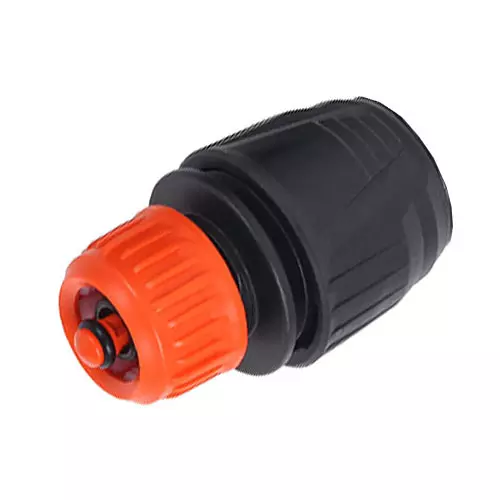 Коннектор для шланга 1/2" быстросъемный с аквастопом Жук 330801-00