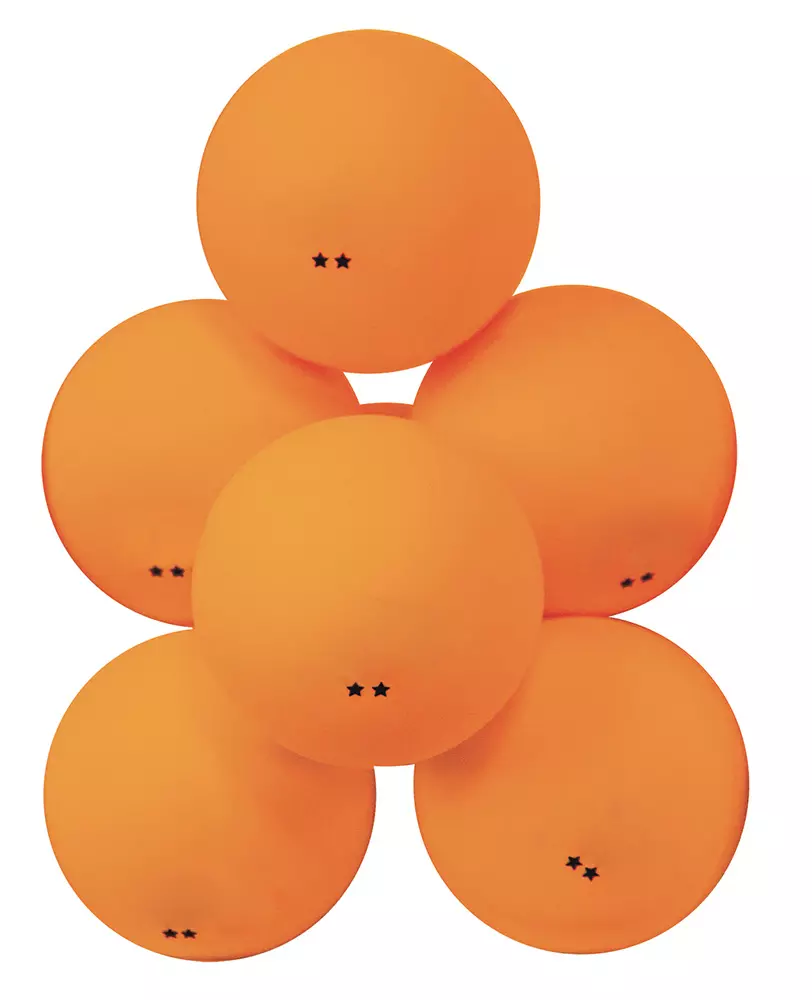 Мячи для настольного тенниса Атеми 2*, пластик, 40+, оранж., 6 шт., ATB201