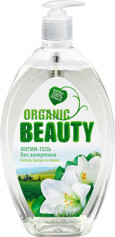 Гель для интимной гигиены Organic Beauty белая лилия и олива 500 мл