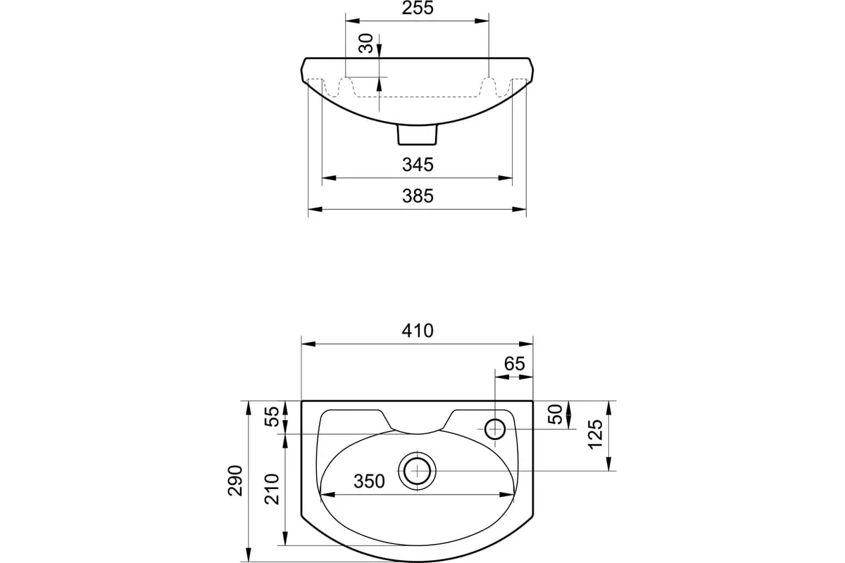 Раковина мебельная Азов 40 для тумбы CALLAO 400-1-0