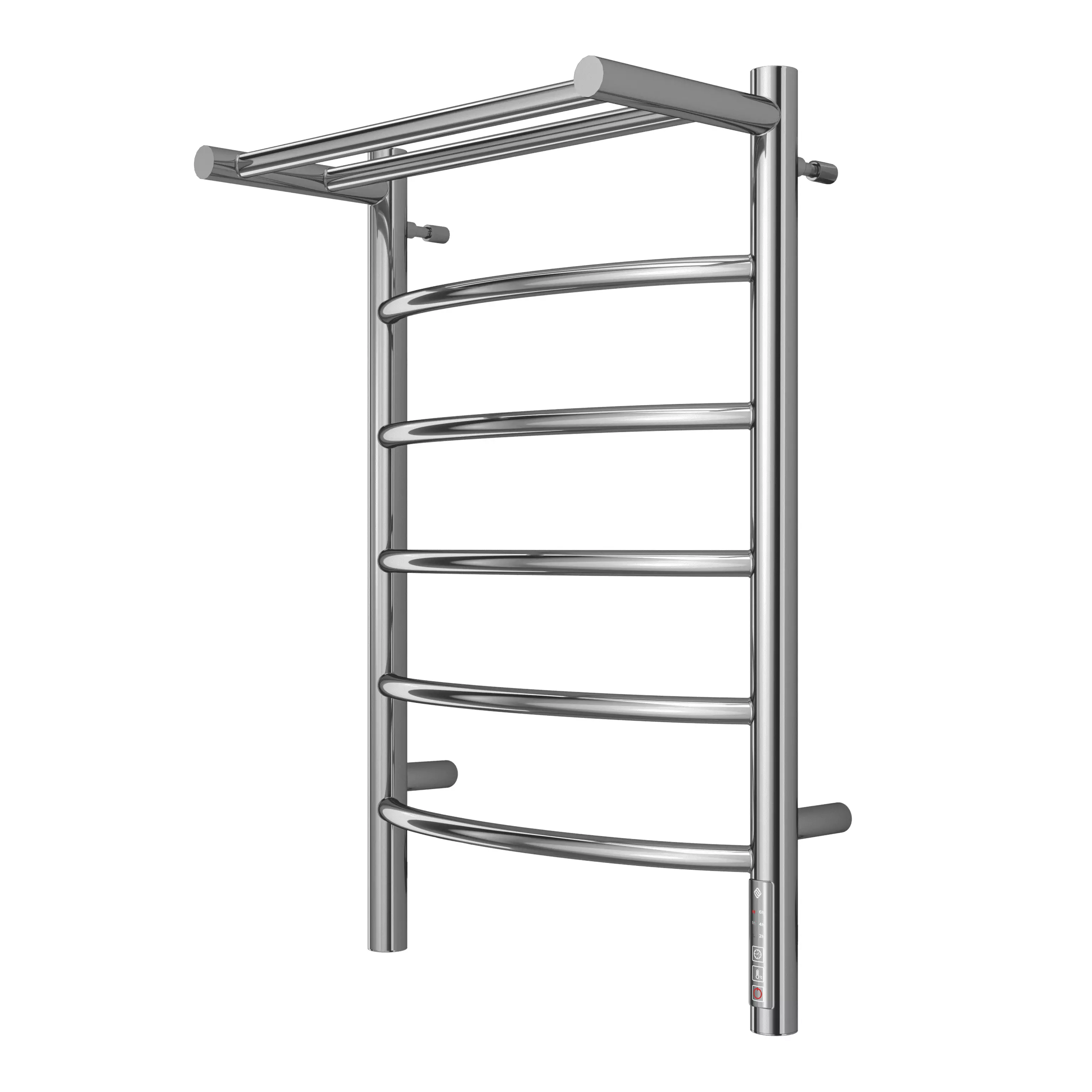 Полотенцесушитель электрический Лесенка с полкой 400х650 мм 90 Вт хром 6П TERMINUS Классик 4670078531384 диммер справа