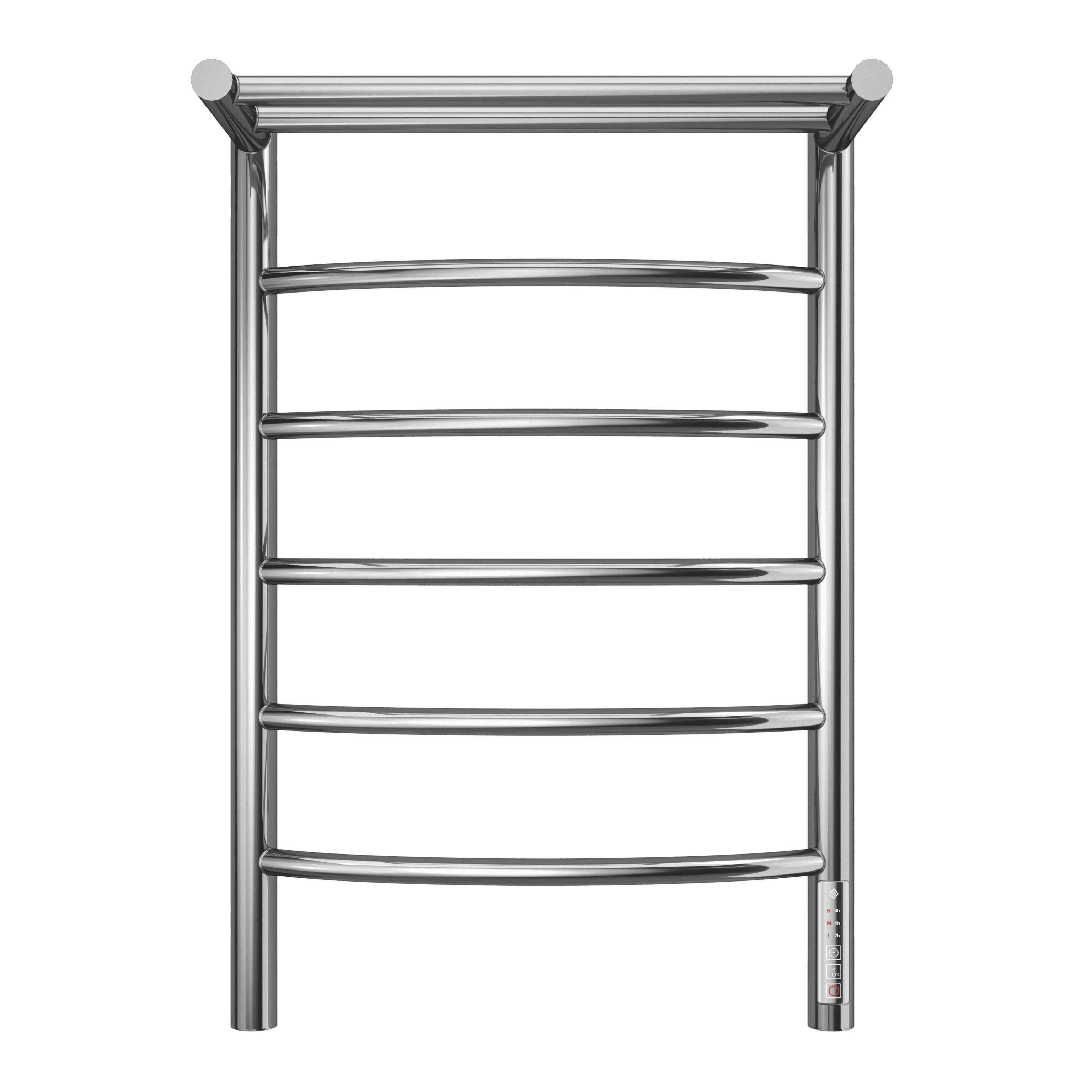 Полотенцесушитель электрический Лесенка с полкой 400х650 мм 90 Вт хром 6П TERMINUS Классик 4670078531384 диммер справа