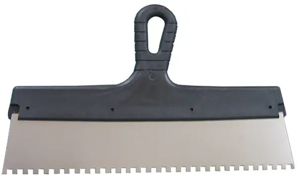 Шпатель зубчатый 350 мм (зуб 6х6) Lux нерж. 1043356