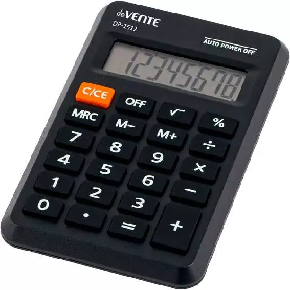 Калькулятор карманный DP-1612, 69x114x14 мм, 12 разрядный, deVENTE 4030306