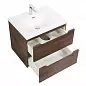 Подвесная тумба с раковиной BelBagno 60 см темное дерево ETNA-600-2C-SO-RW-P+BB600ETL