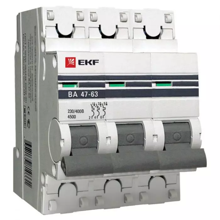 Автоматический выключатель EKF PROxima mcb4763-3-63C-pro 3P С 63А 4,5kA ВА 47-63