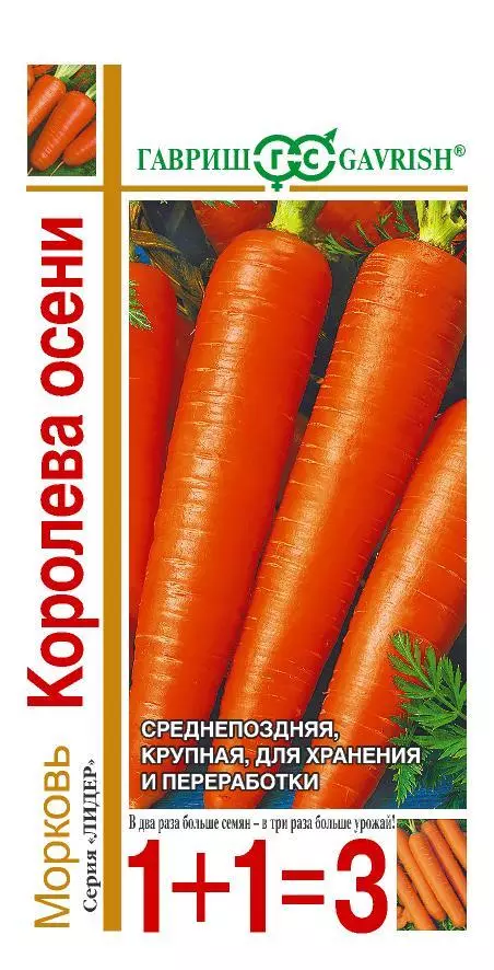 Семена Морковь Королева осени 1+1/4гр(Гавриш) цв