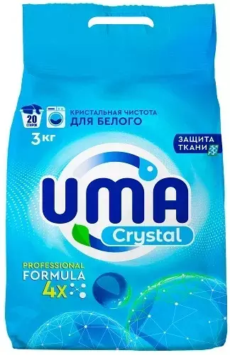 Стиральный порошок UMA Cristal для белого белья 3 кг