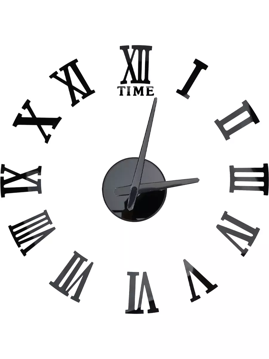Часы настенные 50-70 см Классические S, черные ЧН-7528