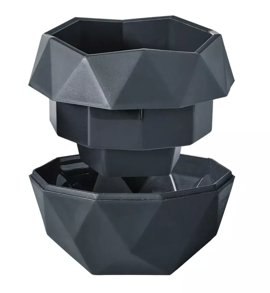 Кашпо 2,5 л Топаз Антрацит КШ-9124