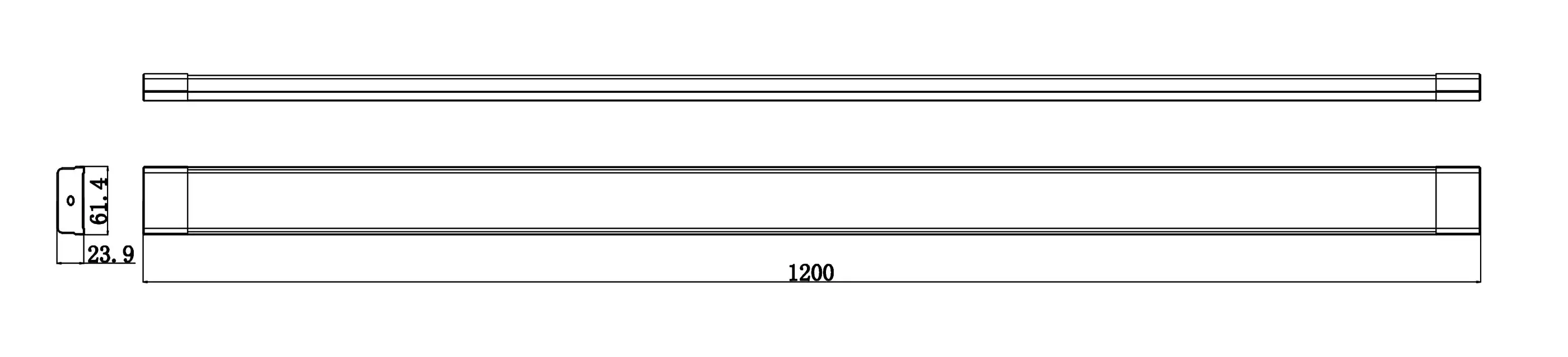 Светильник светодиодный IP20 1200мм 4000K 36Вт матовый черный ЭРА Б0061354