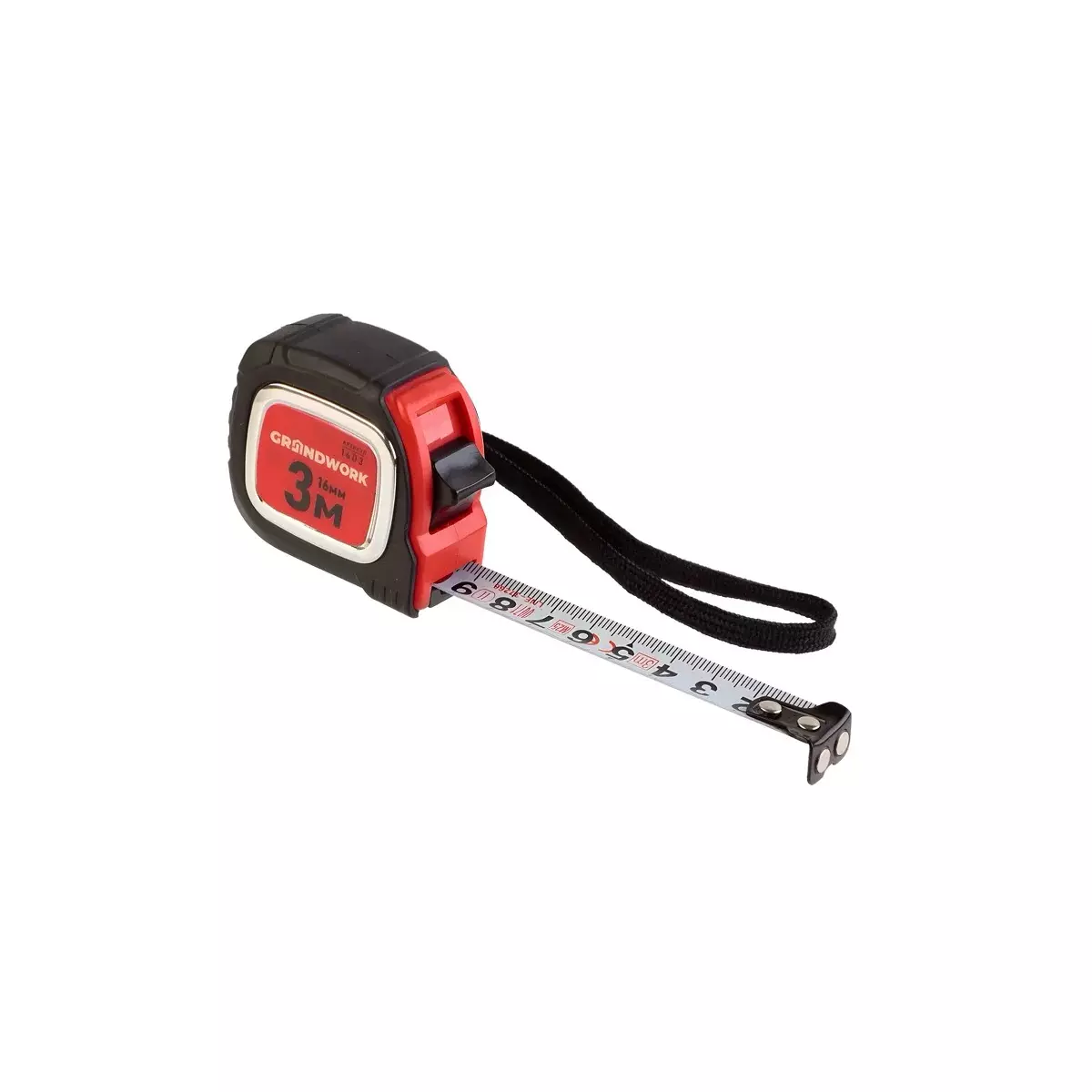 Рулетка 3 м*16 мм GRANDWORK 1603 фиксатор для указательного пальца