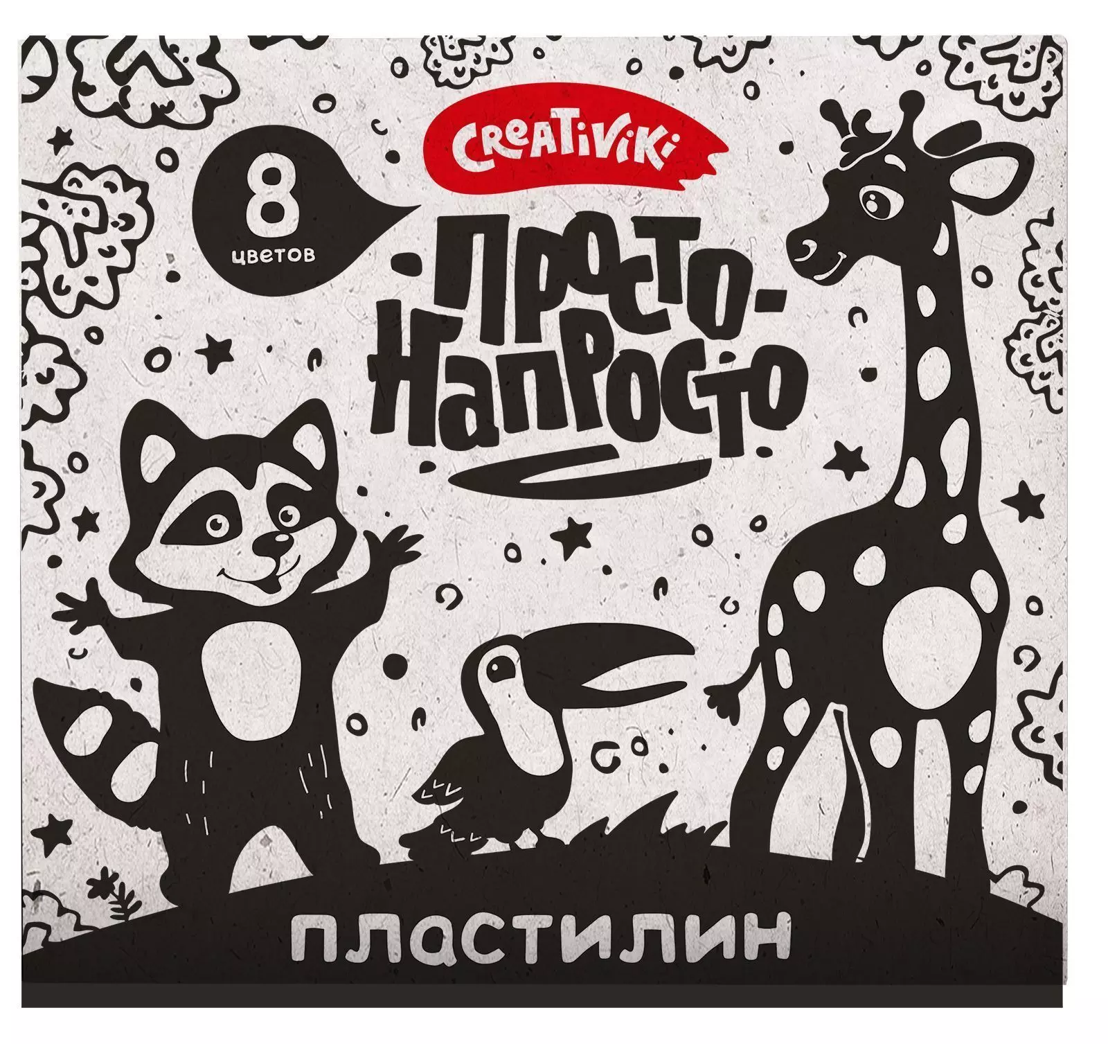 Пластилин Creativiki ПРОСТО-НАПРОСТО 8 цв. 96 г ассорти