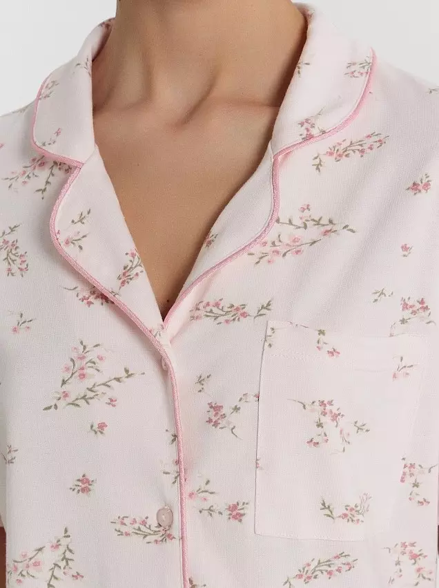 Комплект женский (джемпер, бриджи) MF 592505-2 веточки на св.розовом, р-р 164/170-112-118 (56 / 4XL)