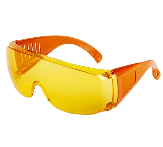 Очки защитные AMIGO, желтые с оранжевыми дужками, 74309