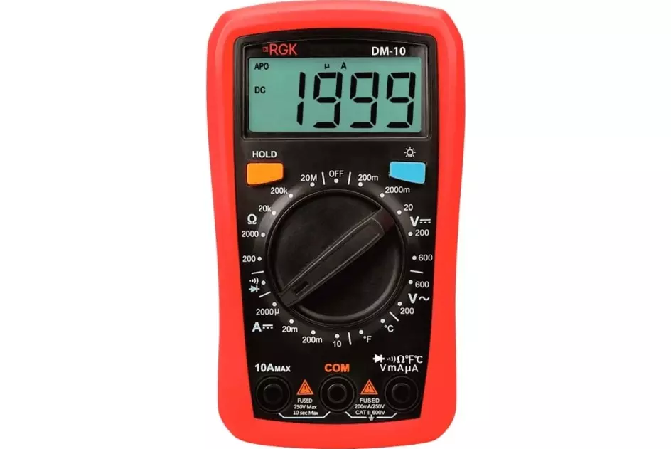 Мультиметр цифровой RGK DM-10 776554(внесен в госреестр)
