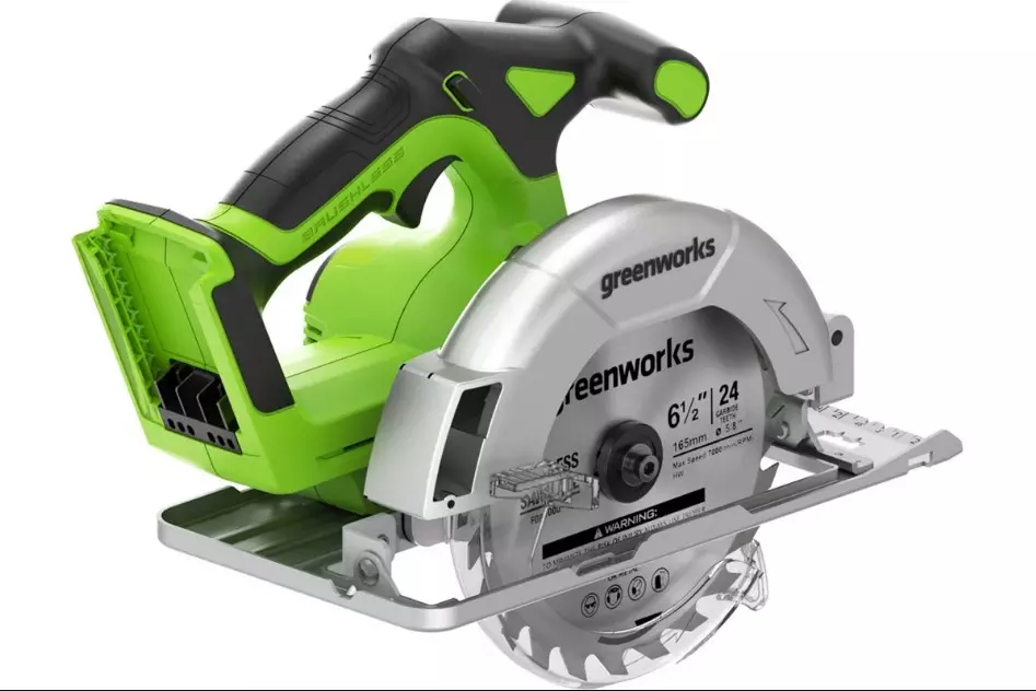 Аккумуляторная циркулярная пила бесщеточная Greenworks 24V GD24CS165 1501607 без АКБ и ЗУ