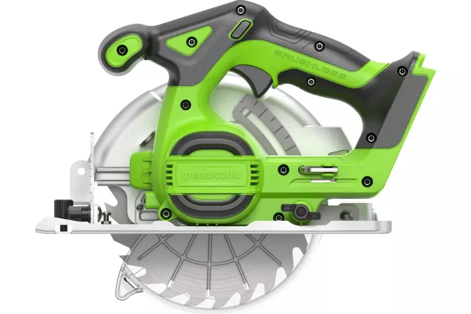 Аккумуляторная циркулярная пила бесщеточная Greenworks 24V GD24CS165 1501607 без АКБ и ЗУ