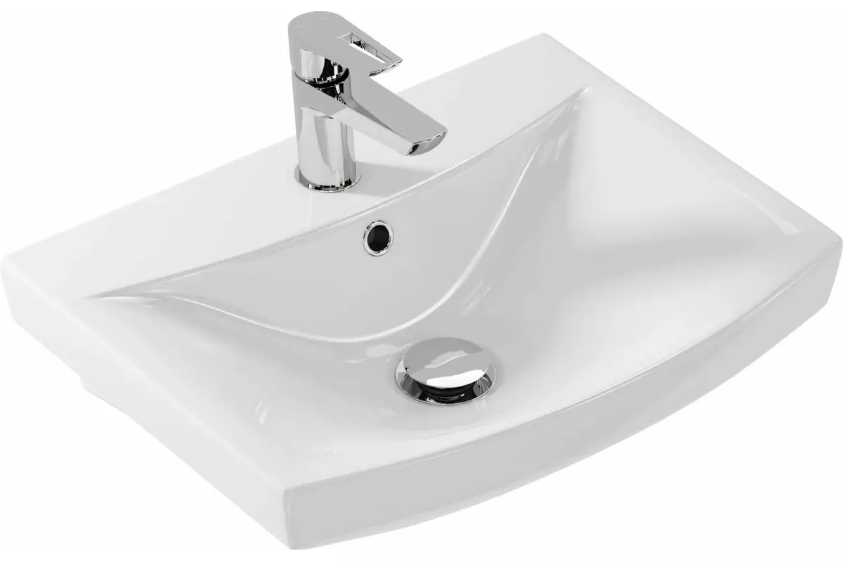 Раковина подвесная 50х39х15 см Cersanit CARINA 50 S-UM-CAR50/1-w отверстие под смеситель по центру