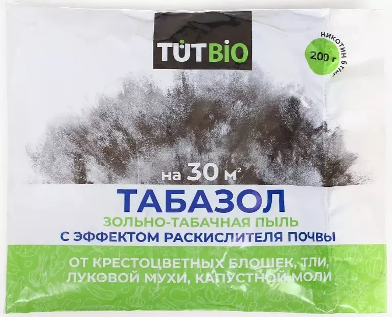Средство от комплекса вредителей Табачно-зольная смесь Табазол 200 г, Тут Био