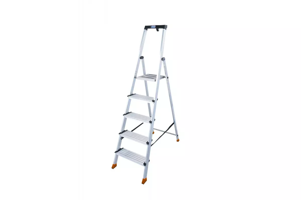 Стремянка 5 ступеней 125 мм алюминий проф Krause MONTO SEPURO 127235