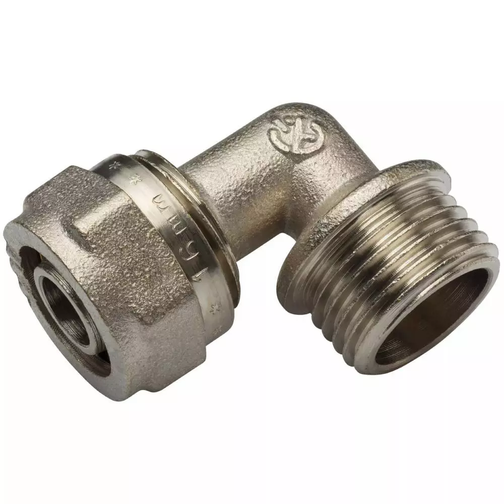 Угол комбинированный для металлопластиковых труб 16х3/4&quot; НР, AQUALINK 00467