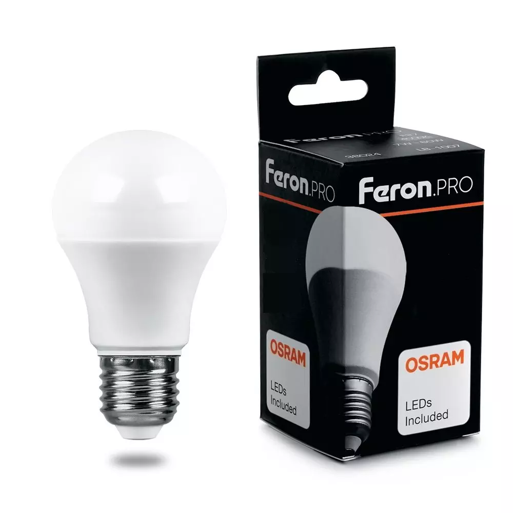 Лампа светодиодная Feron Е27 230В 13Вт 4000K груша нейтральный
