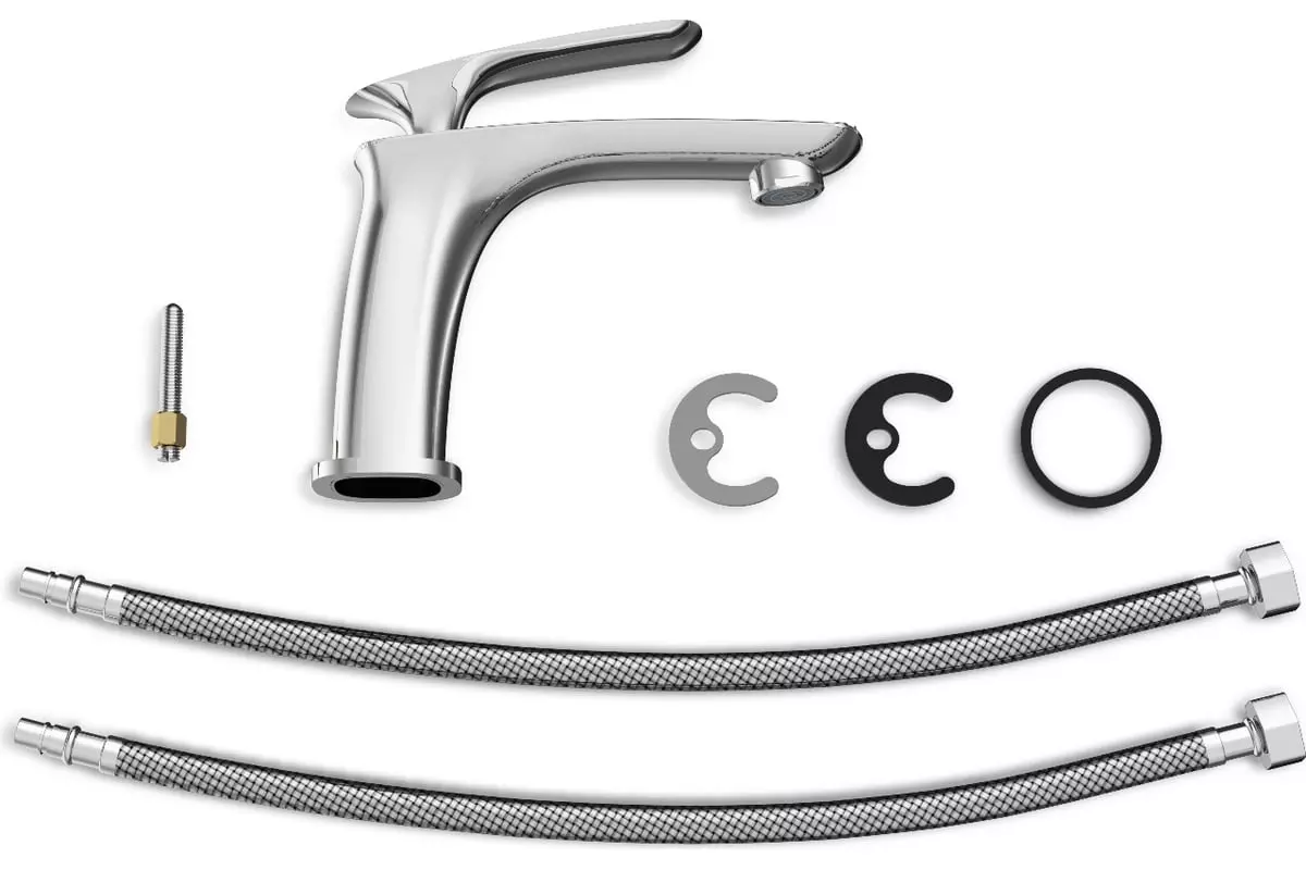 Смеситель для раковины, хром, TOKITO TOK-FUJ-1011, латунь, современный дизайн