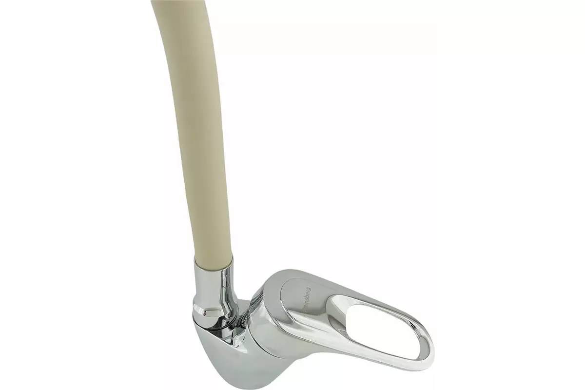Смеситель для кухни, гибкий излив, бежевый/хром, Rainsberg R3193F-6, силумин
