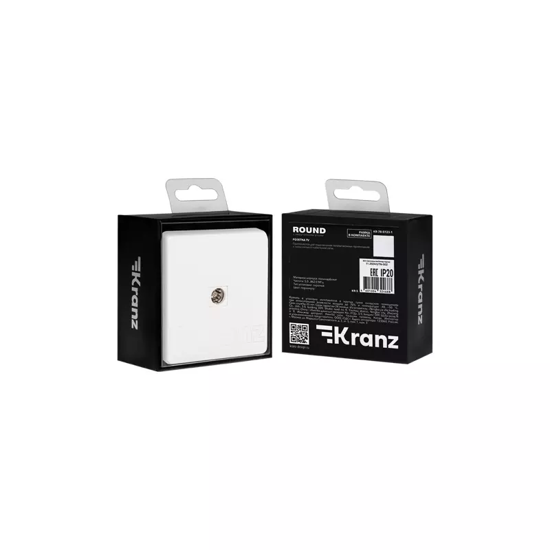 Розетка встраиваемая ТВ перламутр Kranz Miele Round KR-78-0723-1