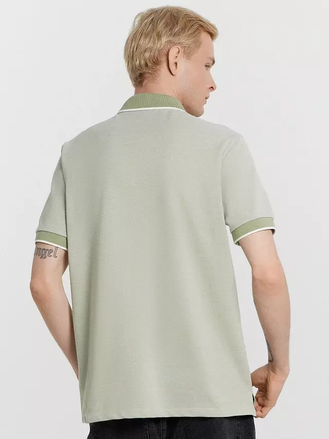 Поло мужское Mark Formelle 111850/1 двухцветный зеленый чай, р-р 104-182/188 (52 / XL)