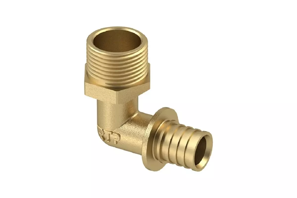 Угол переходный аксиальный 20х3/4&quot; НР, латунь, RTP 34852