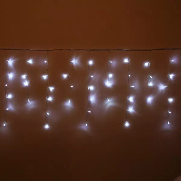 Уличная гирлянда Бахрома 0,4/0,6х5 м 180 ламп белый (8 режимов) 183-484