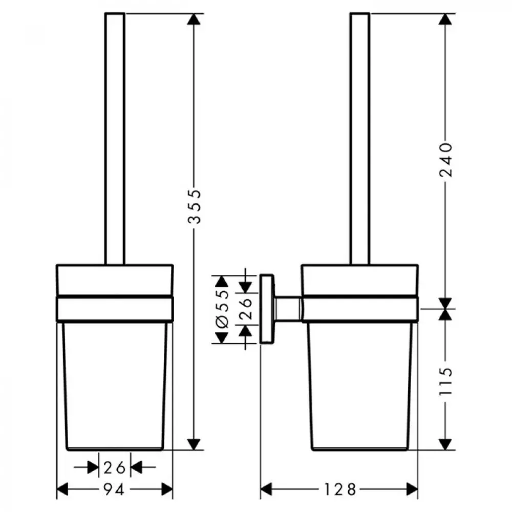 Ершик настенный Hansgrohe Logis Universal 41722000