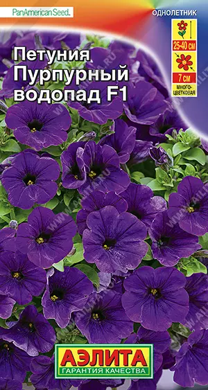 Семена цветов Петуния Пурпурный водопад F1, АЭЛИТА Ц/П 10шт