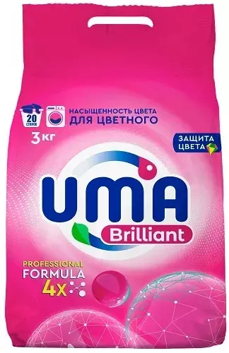 Стиральный порошок UMA Brilliant для цветного белья 3 кг