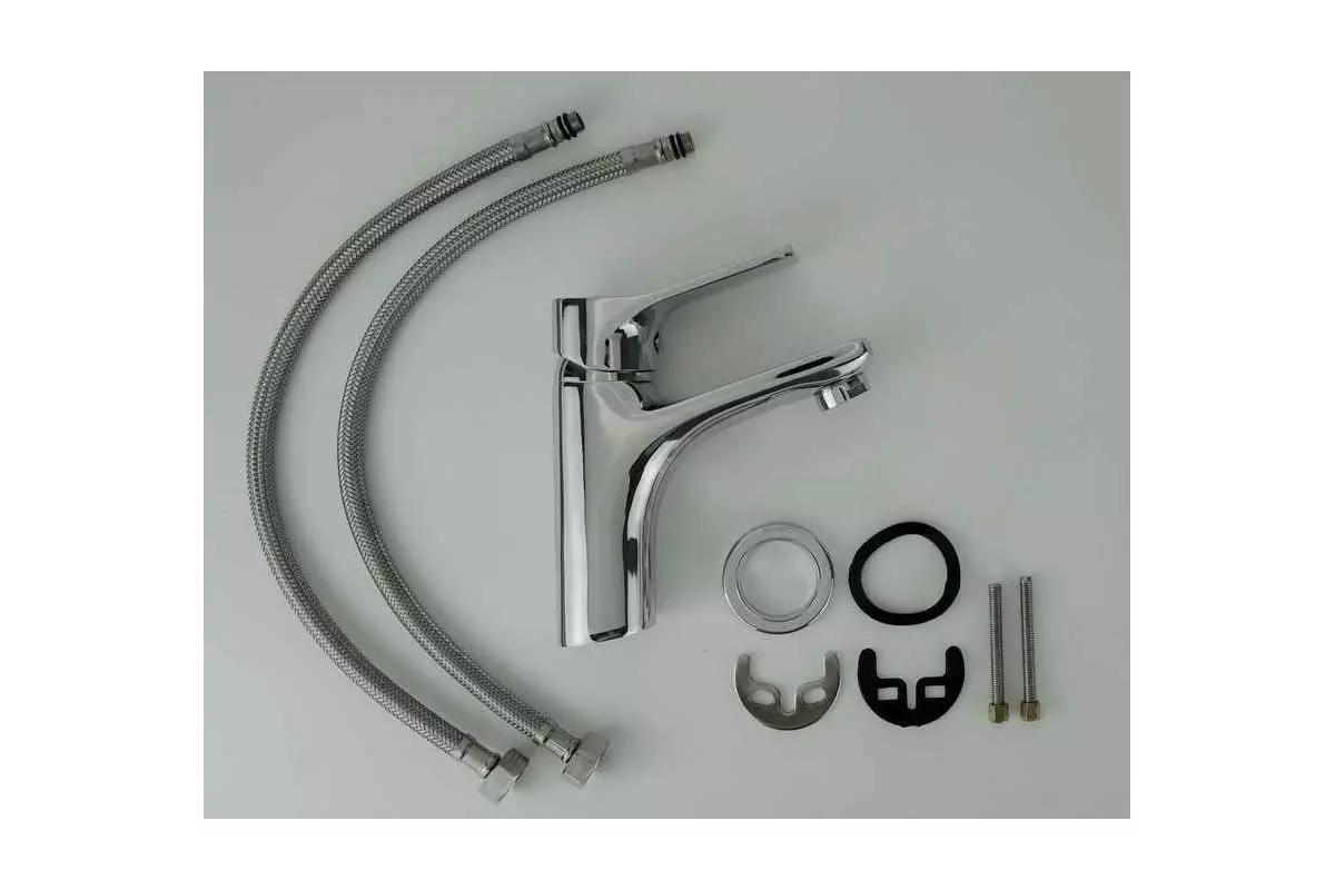 Смеситель для раковины, хром, ESKO Eiger EG 26, латунь, без донного клапана