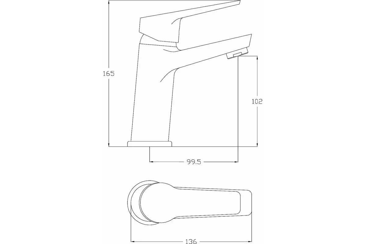Смеситель для раковины, хром, ESKO Murano MR 26, латунь, без донного клапана