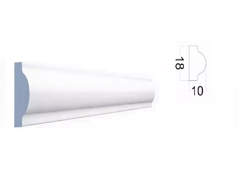 Молдинг дюрополимер 18х10х2000 мм Paolo Arte Kr107M/R