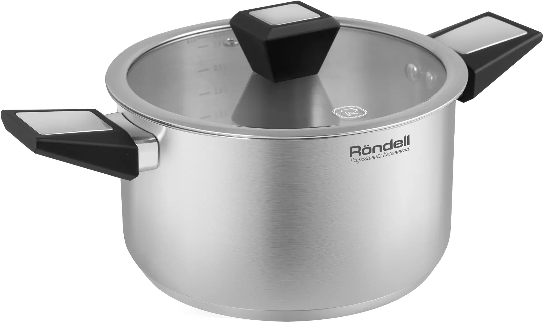 Кастрюля 3,2 л (d-20 см), нерж.сталь, "Блиц" Rondell, RDS-1889