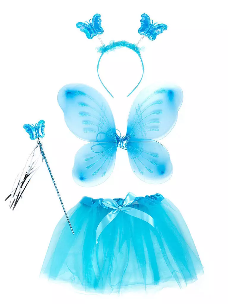 Карнавальный набор: крылья бабочки, украш на голову, волшеб палочка, юбка/ 48*38см 86553